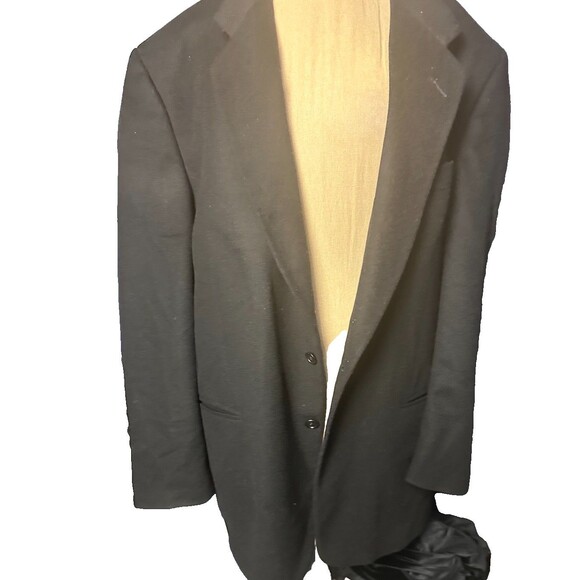 LANIFICIO Toscanini Collezione Oro Pure Cashmere Blazer Black Jacket Size 50 - Picture 1 of 6